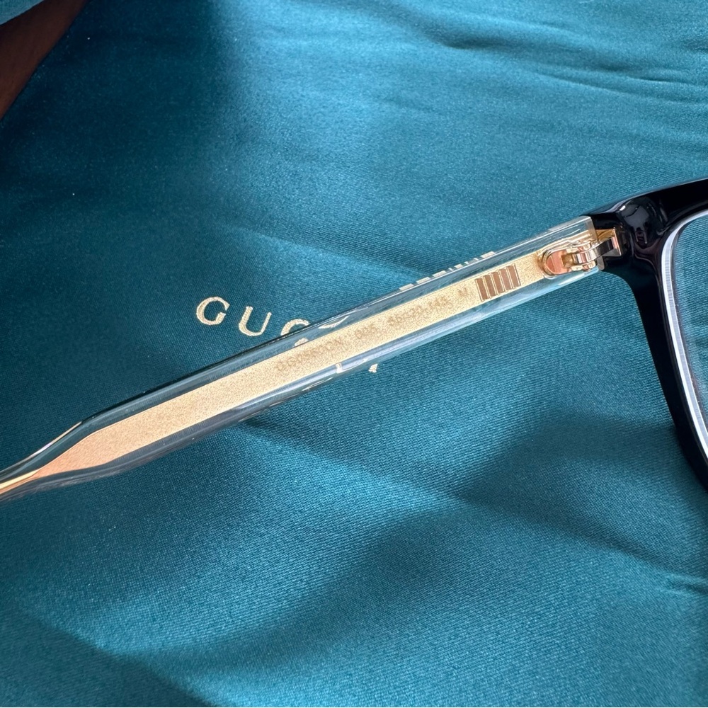 Gucci GG0560ON Square Eyeglasses 55mm Black Crystal Designer Optical Frames - Picture 9 of 16